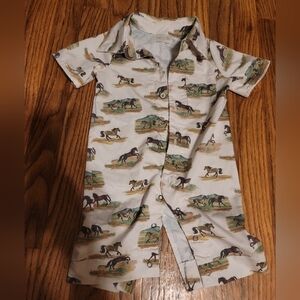 Miki Miette baby horse romper bamboo